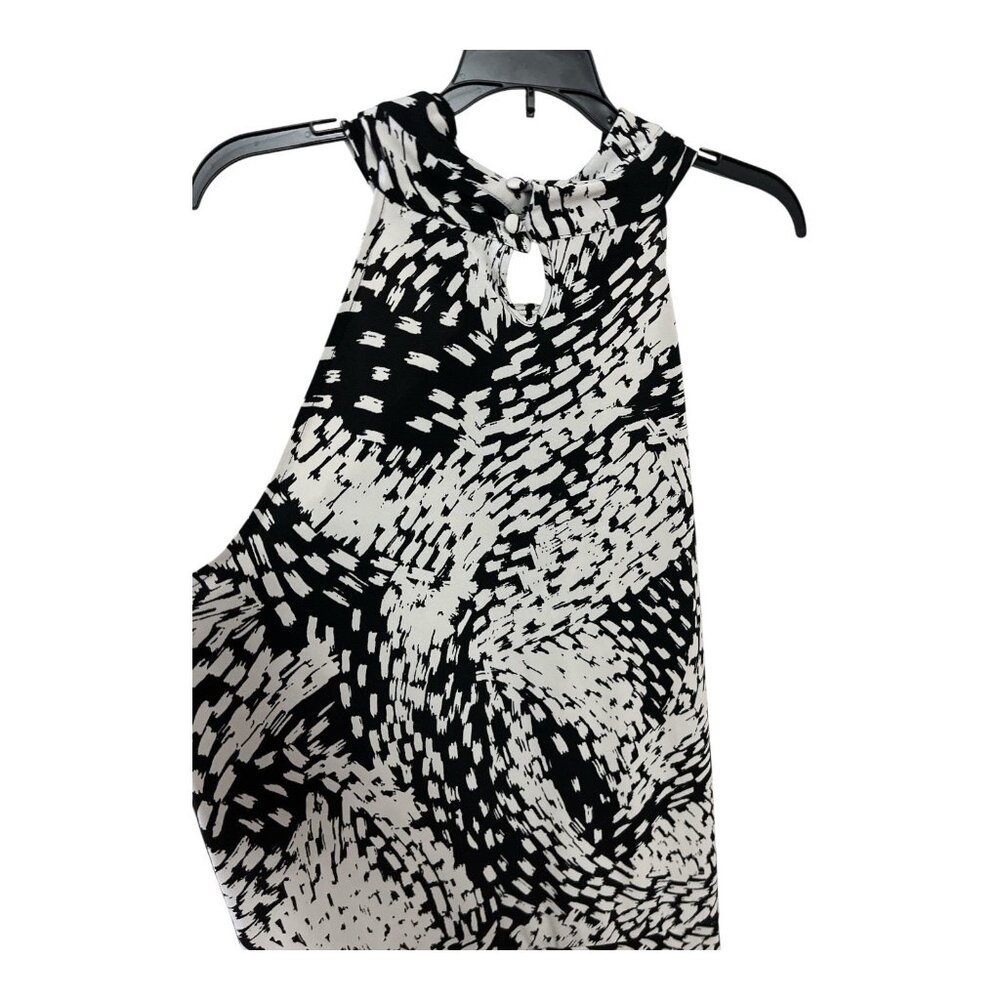Michael Michael Kors Women’s XL Black & White Abstract Print Sleeveless Blouse